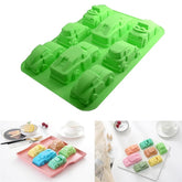 Forma silicon prajituri 8 briose masinute 33x24 cm